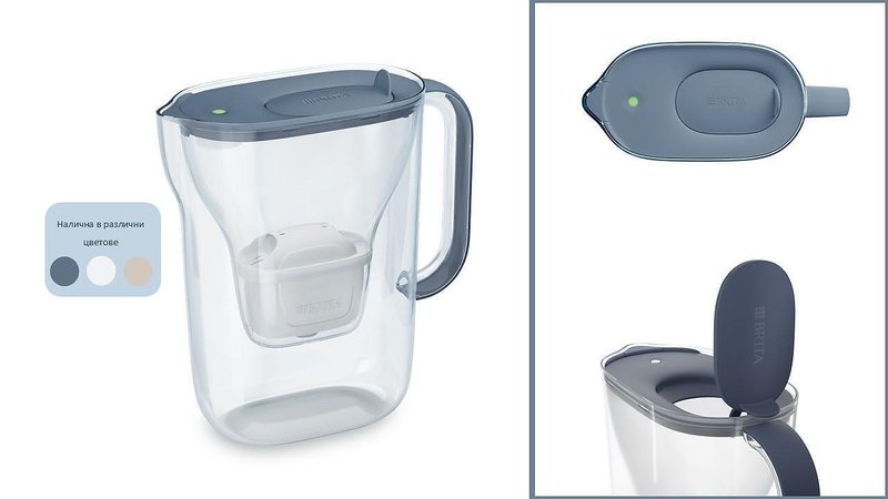 Пакет BRITA Style Essential Cool LED 2.4 л Филтрираща кана за вода ...